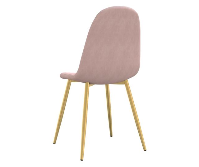 Kuhinjski stoli, komplet 4, roza, žamet