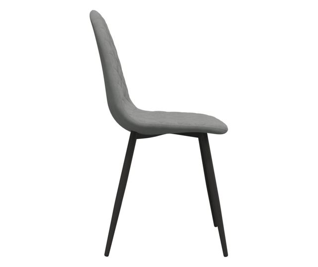 Kuhinjski stoli, komplet 4, svetlo sivi, žamet