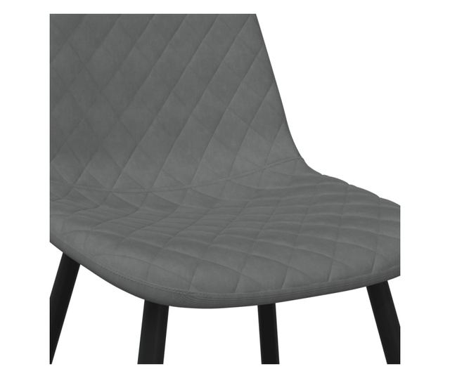 Kuhinjski stoli, komplet 4, svetlo sivi, žamet