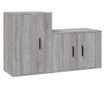 Set dulapuri TV, 2 piese, gri sonoma, lemn prelucrat