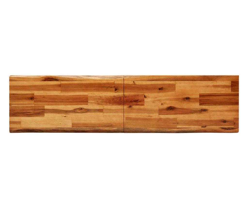 Комплект за хранене от 3 части, естествени ръбове, масивен акациев дървен материал - 6