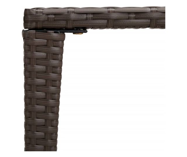 Градински маси за подреждане, 3 бр., кафяви, полиратан