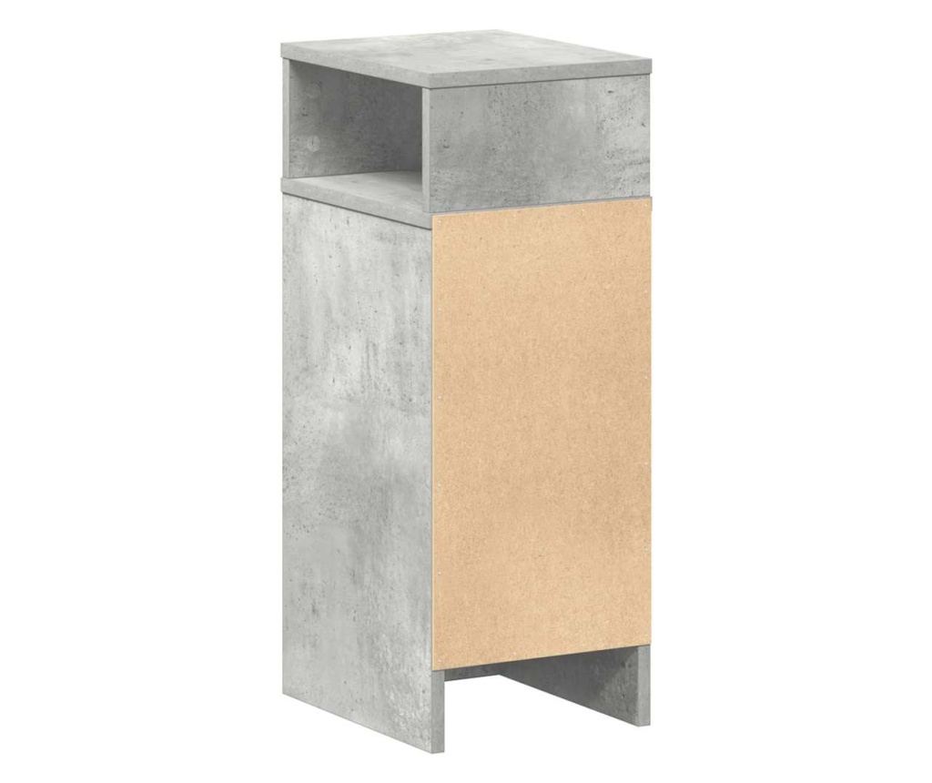 Noćni ormarić s ladicom sivi beton 25x31x66 cm - 7