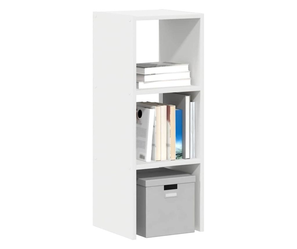 Стелаж за книги с възможност за подреждане в бяло 30x30x80 cm - 2