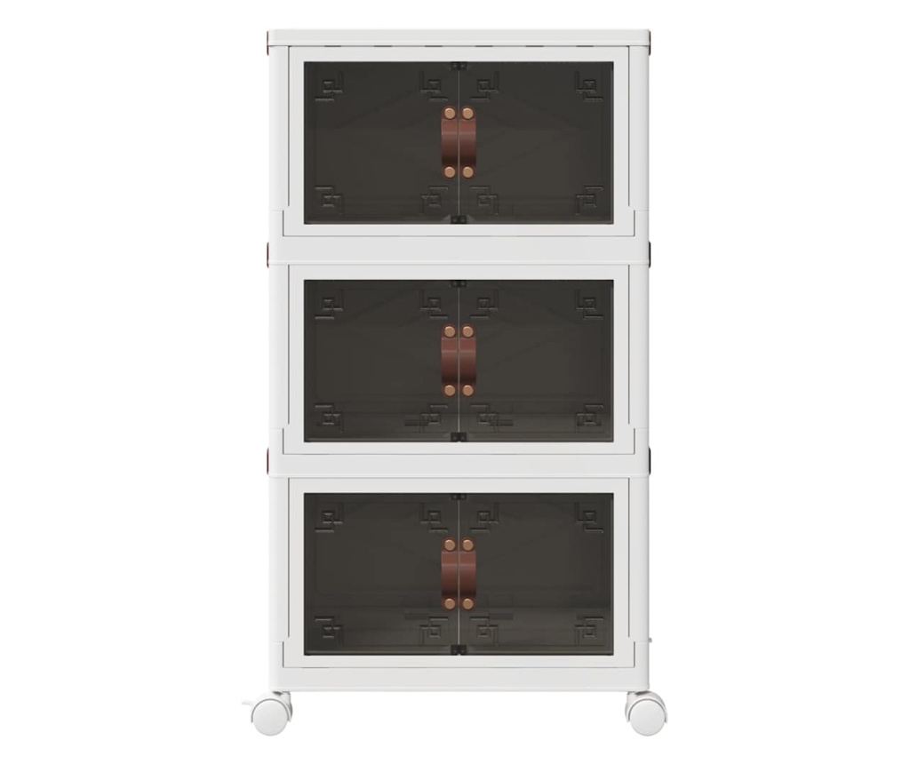Кутия за съхранение с колела на 3 нива 28 L 48,5x29,5x86 cm - 4