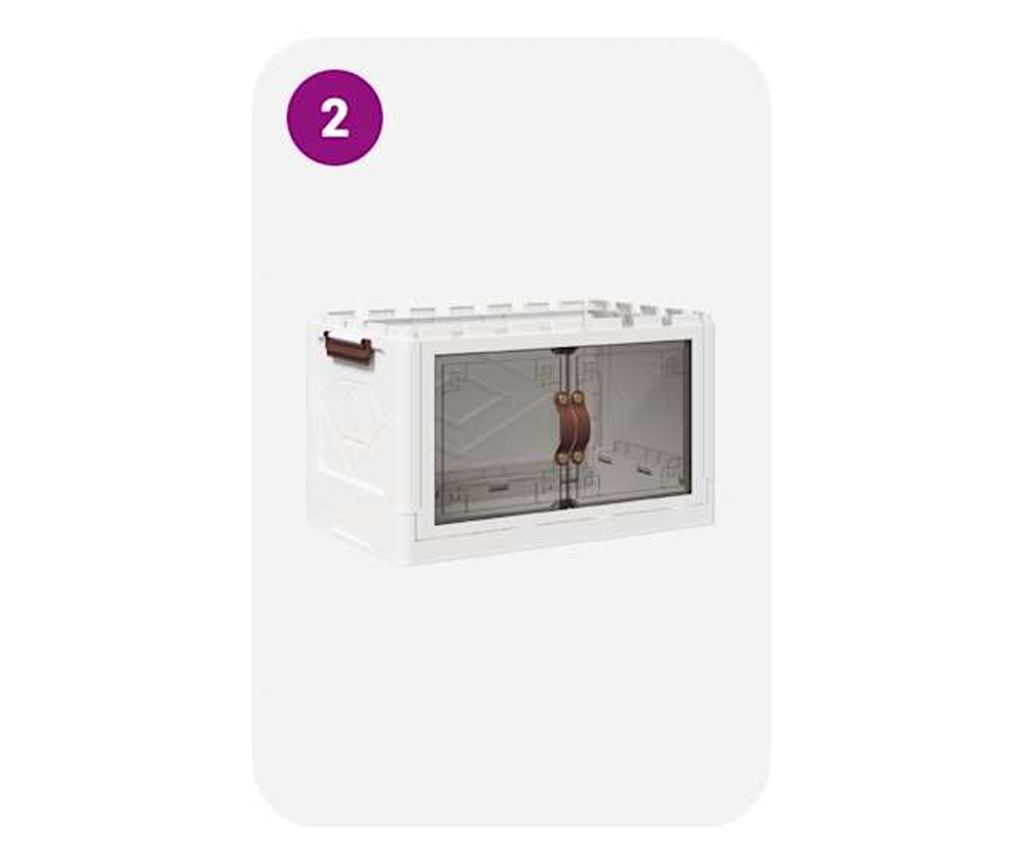 Кутия за съхранение с колела на 3 нива 28 L 48,5x29,5x86 cm - 8