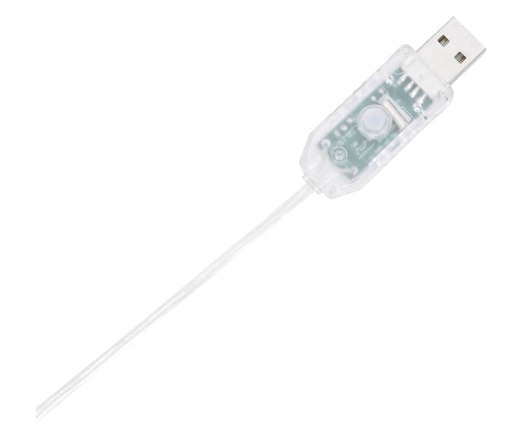 LED коледна елха 80 светодиода топло бяло 120 см - 8