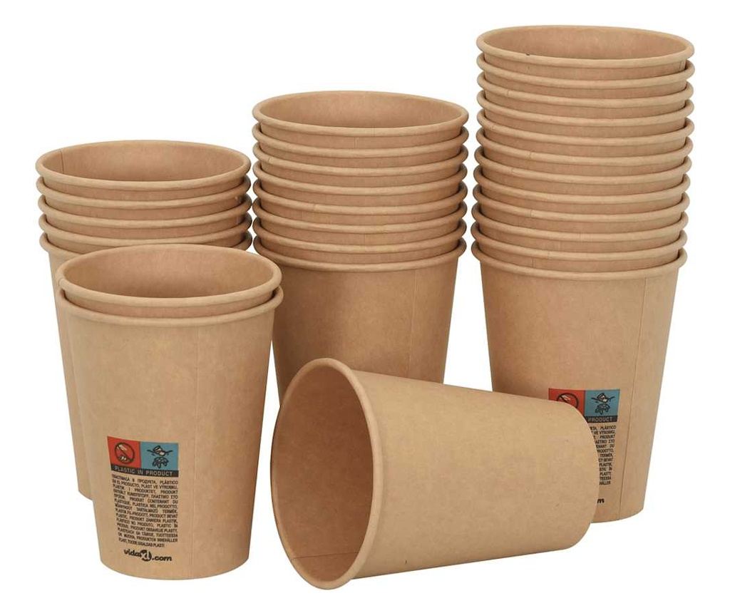 Хартиени чаши за кафе с капачки 1000 бр. 12oz 300ml - 7