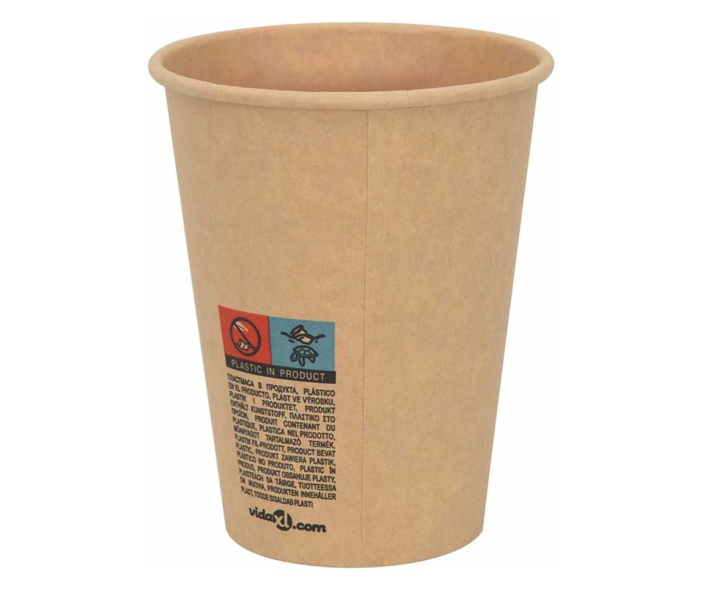 Хартиени чаши за кафе с капачки 1000 бр. 12oz 300ml - 8
