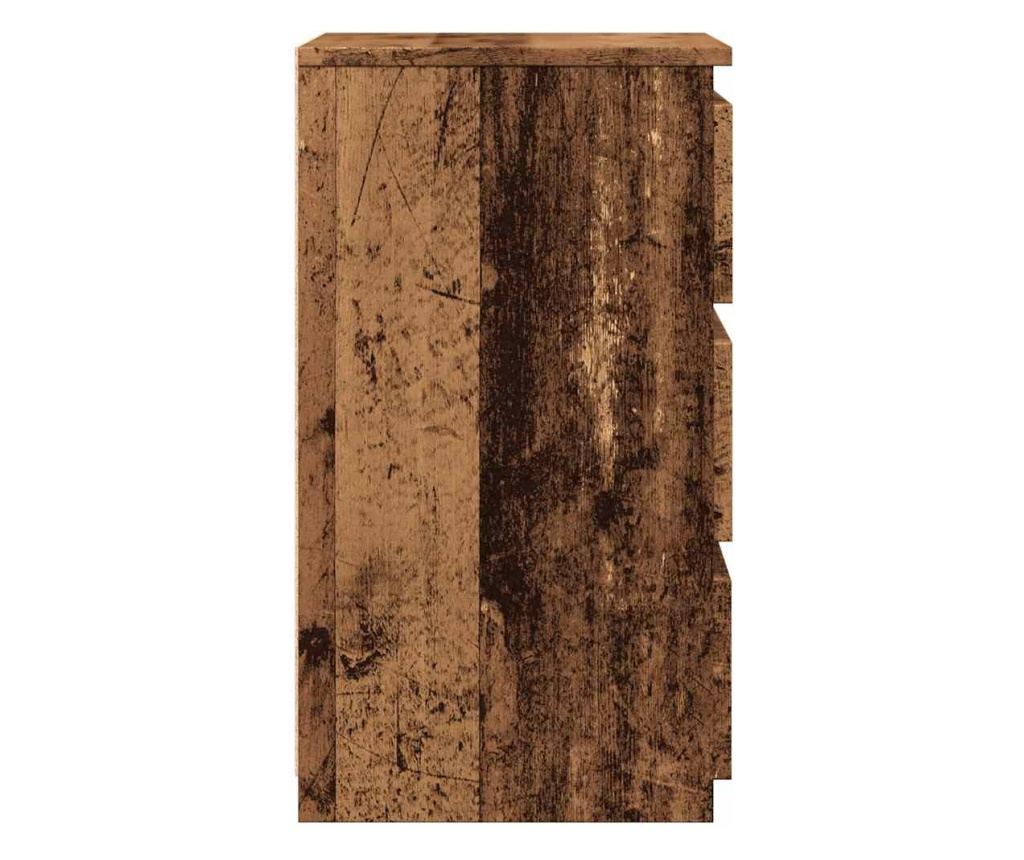Нощно шкафче от старо дърво 40x35x62,5 cm Инженерна дървесина - 6