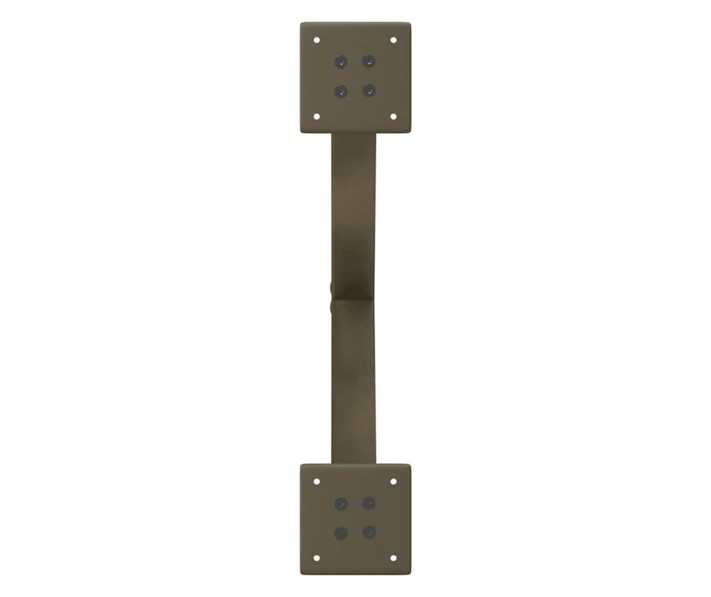 Крака за масичка за кафе, X-образни, 2 бр., естествена стомана, 50 x (30-31) см, стомана - 7
