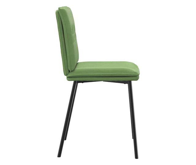 Jedilni stoli, komplet 4, svetlo zelena, žamet