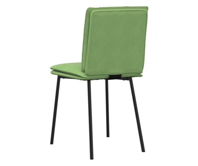 Jedilni stoli, komplet 4, svetlo zelena, žamet