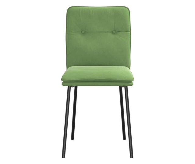 Jedilni stoli, komplet 6, svetlo zelena, žamet