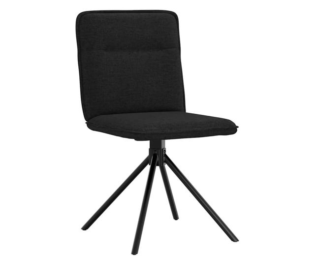 Kuhinjski stoli, 2 kosa, črni, tekstil