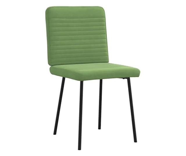 Jedilni stoli, komplet 6, svetlo zeleni žamet