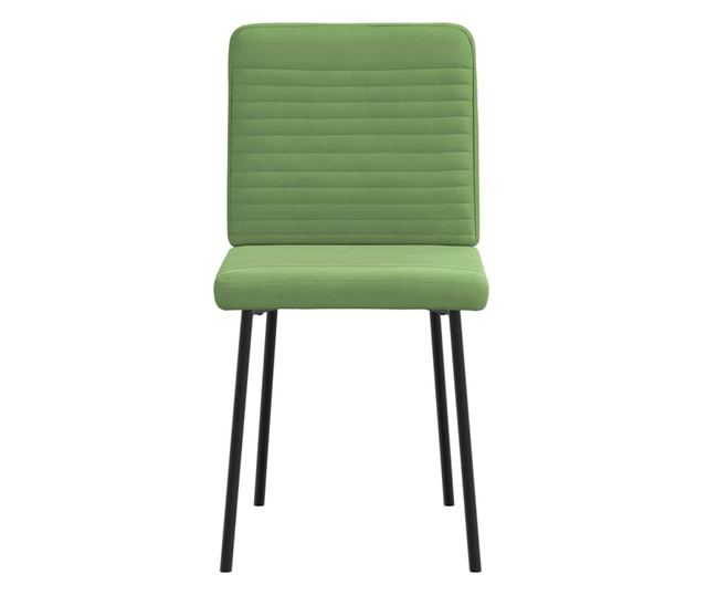 Jedilni stoli, komplet 6, svetlo zeleni žamet