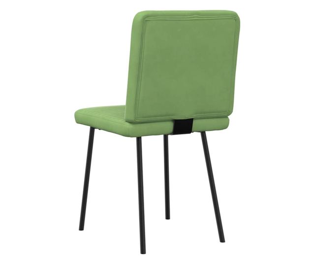 Jedilni stoli, komplet 6, svetlo zeleni žamet