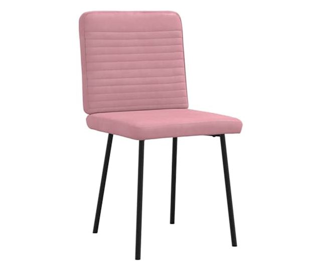 Kuhinjski stoli, 4 kosi, roza, žamet