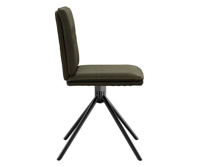 Vojaško zeleni jedilni stol iz umetnega usnja