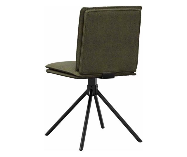 Vojaško zeleni jedilni stol iz umetnega usnja