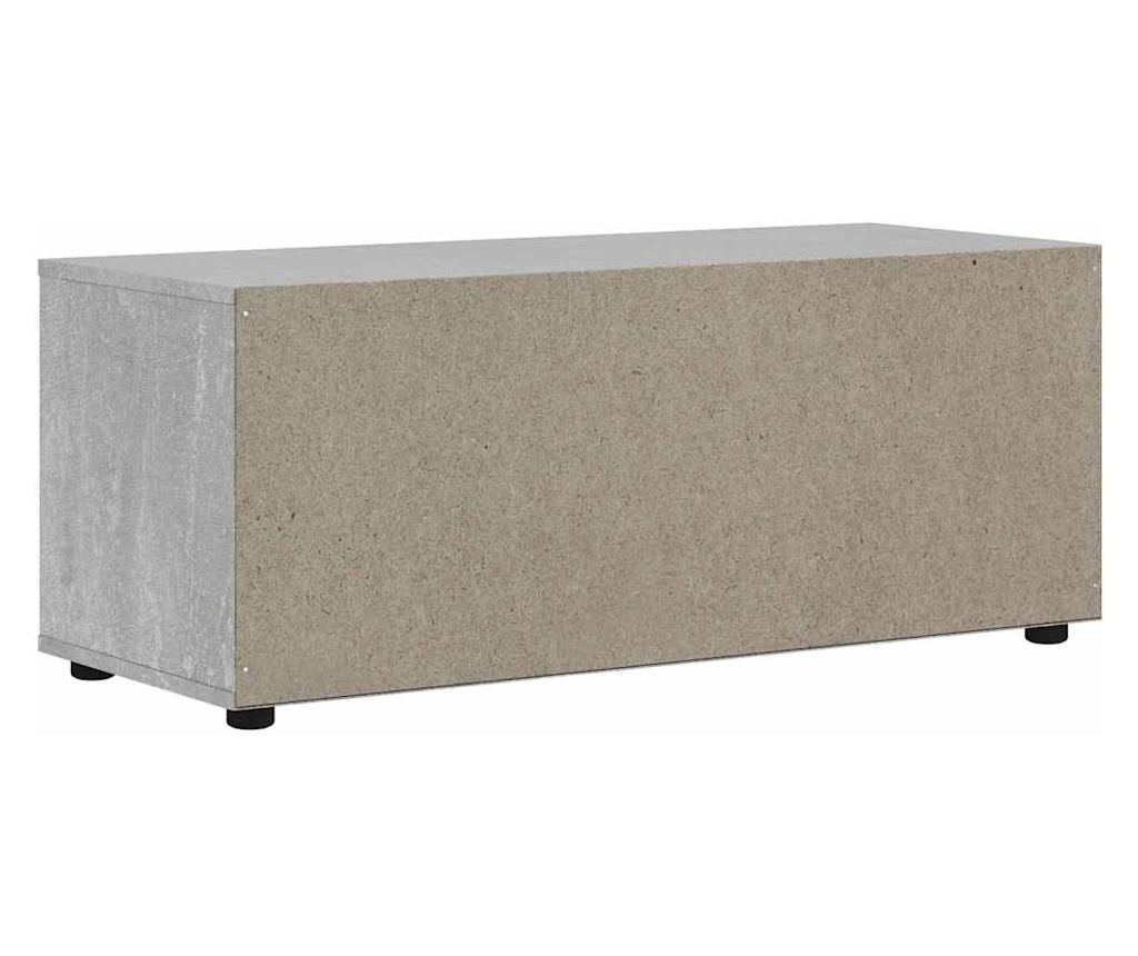 ТВ шкаф VISNES Бетон сив 100x40x38 cm Инженерна дървесина - 8