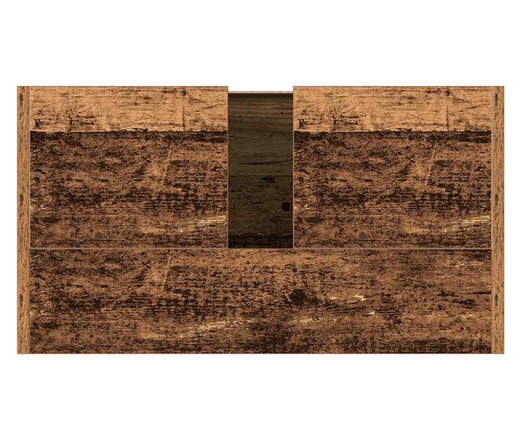 Шкаф за мивка за баня от старо дърво 60x33x60 cm - 9