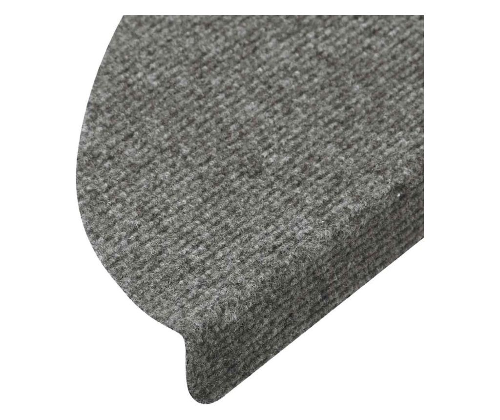Самозалепващи стелки за стълби, 30 бр, сиви, 56x17x3 см - 7