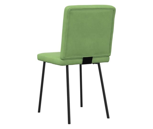 Jedilni stoli, 6 kosov, svetlo zelena, žamet