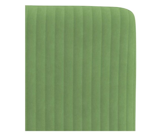 Jedilni stoli, 6 kosov, svetlo zelena, žamet