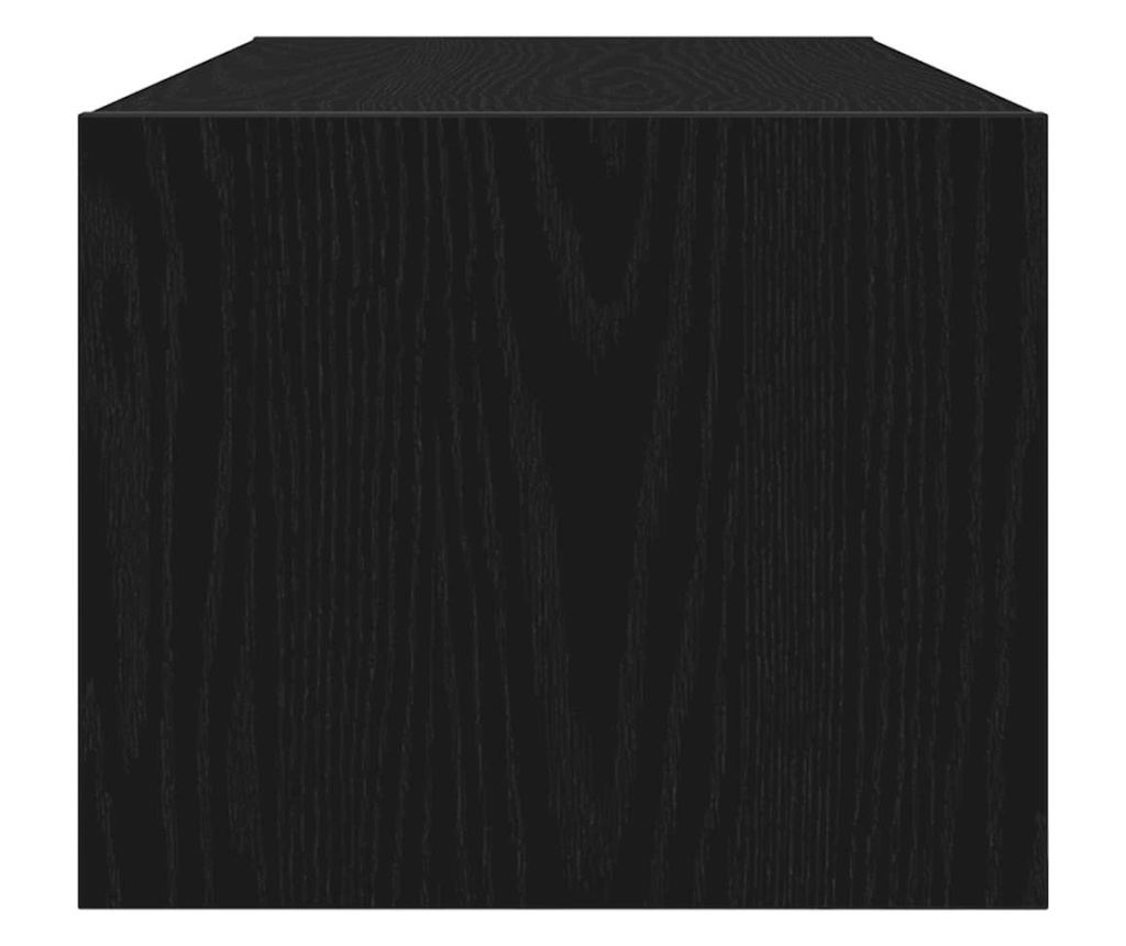 ТВ шкаф Черен дъб 80x31x25,5 cm Инженерна дървесина - 7
