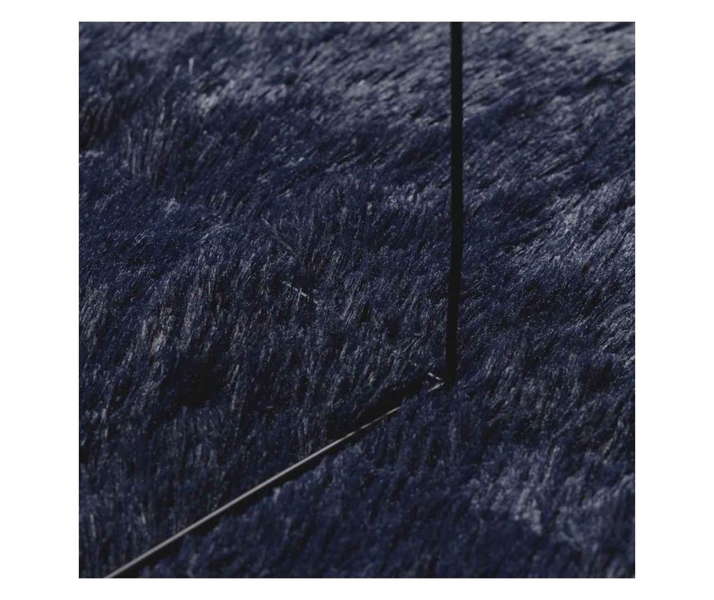 Шаги килим с дълъг косъм, NAVARRA, тъмносин, 200x200 см - 7