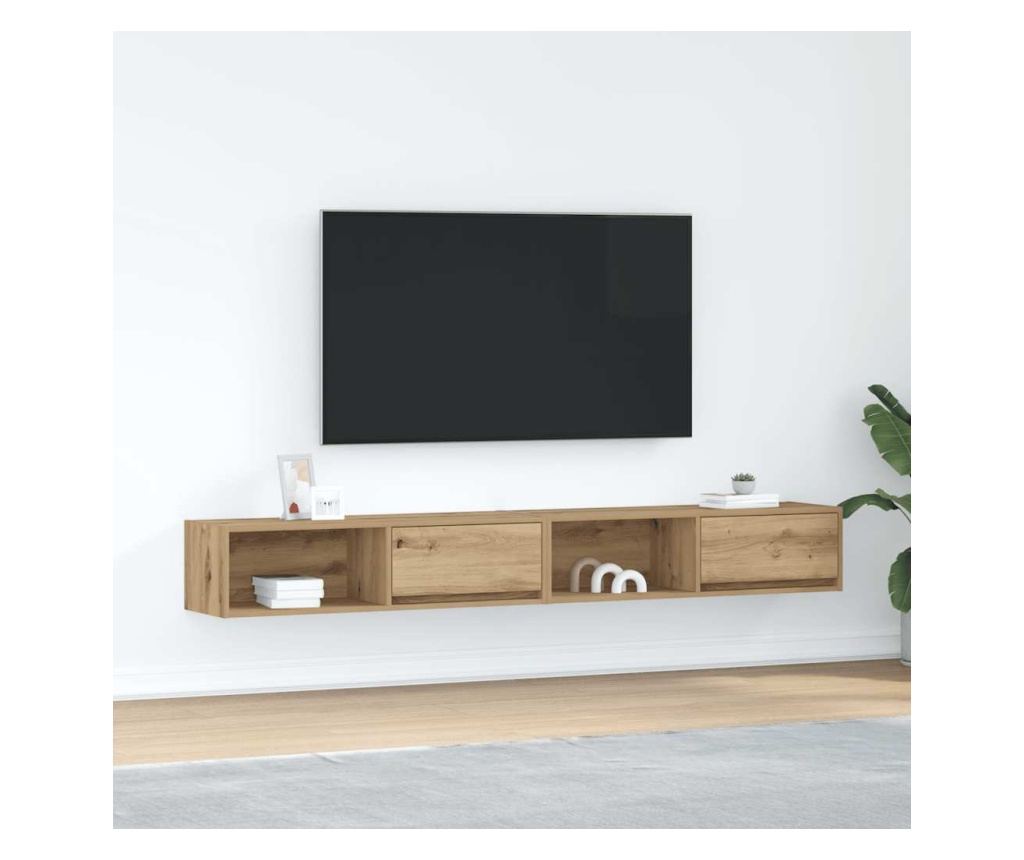 ТВ шкафове 2 бр дъб артизан 100x31x25,5 см инженерно дърво - 2