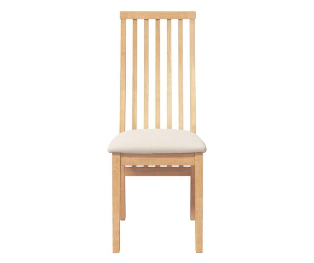 Jedilni stoli z blazinami, 2 kosa, masiven les kavčukovca