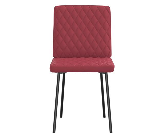 Jedilni stoli, komplet 4, vinsko rdeča, umetno usnje