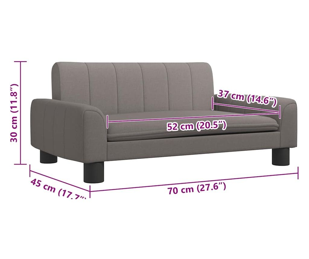 Кучешко легло Таупе 70x45x30 см текстил - 7