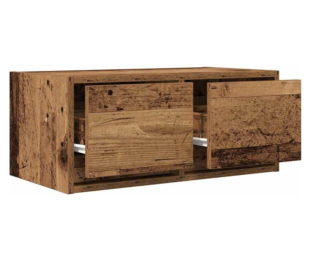 ТВ шкафове 2 бр Старо дърво 60x31x25,5 см инженерно дърво - 5