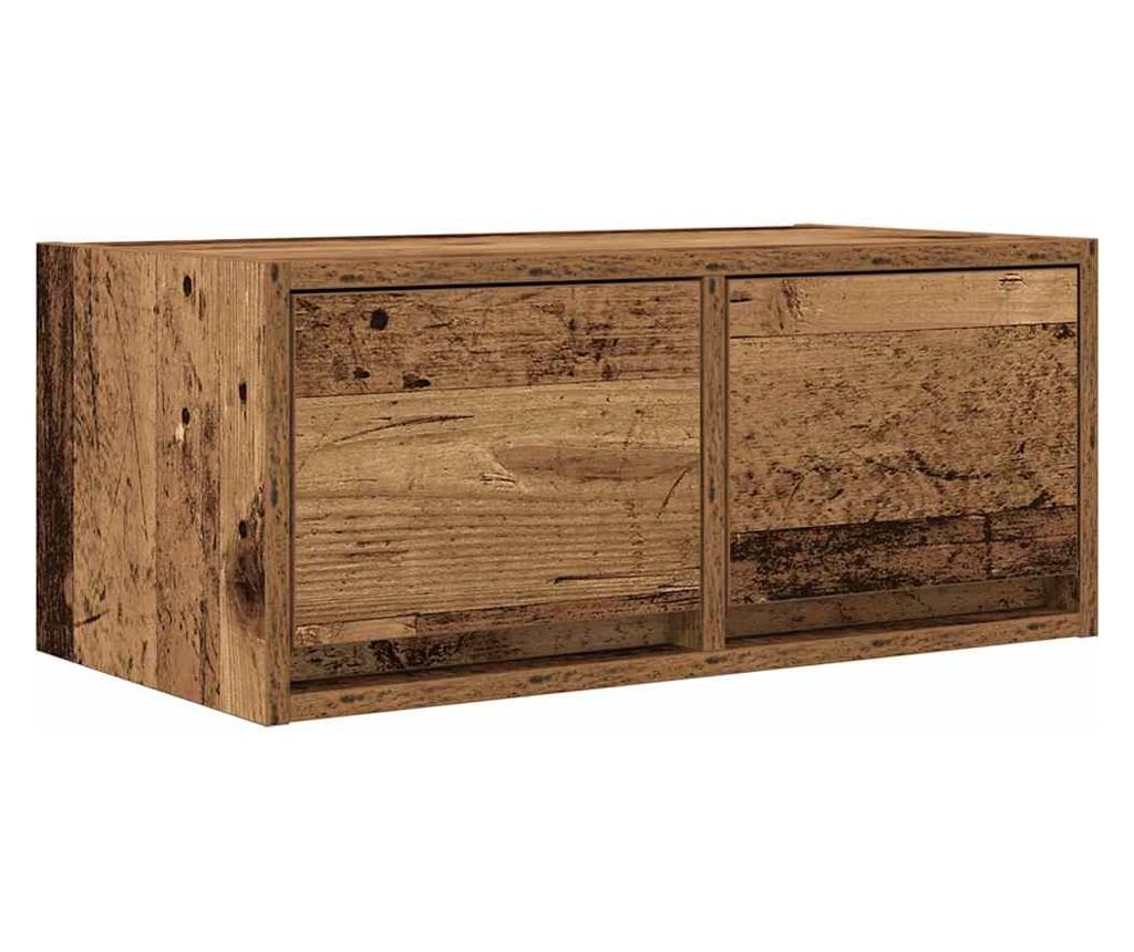 ТВ шкафове 2 бр Старо дърво 60x31x25,5 см инженерно дърво - 6