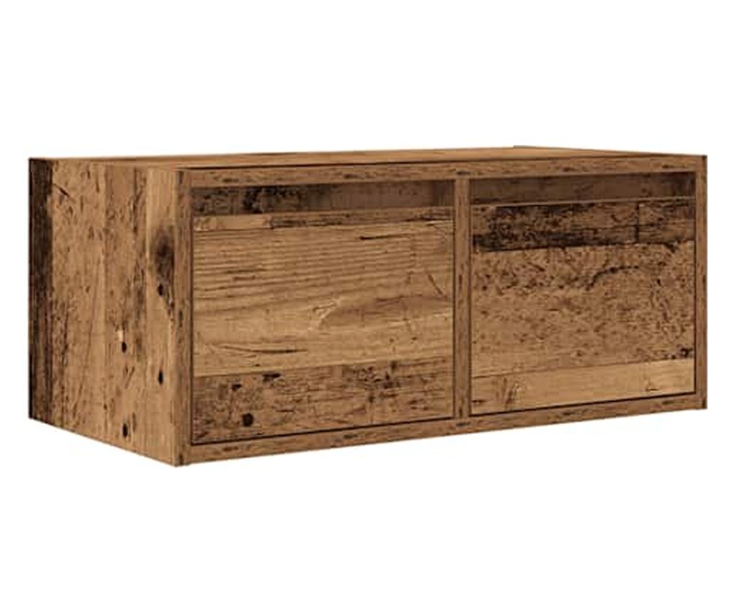ТВ шкафове 2 бр Старо дърво 60x31x25,5 см инженерно дърво - 10