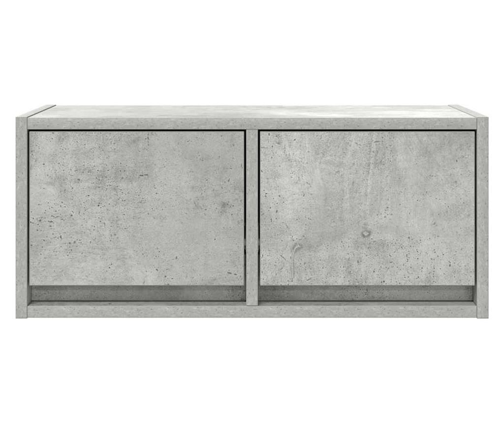 ТВ шкаф Бетон сив 60x31x25,5 cm Инженерна дървесина - 6