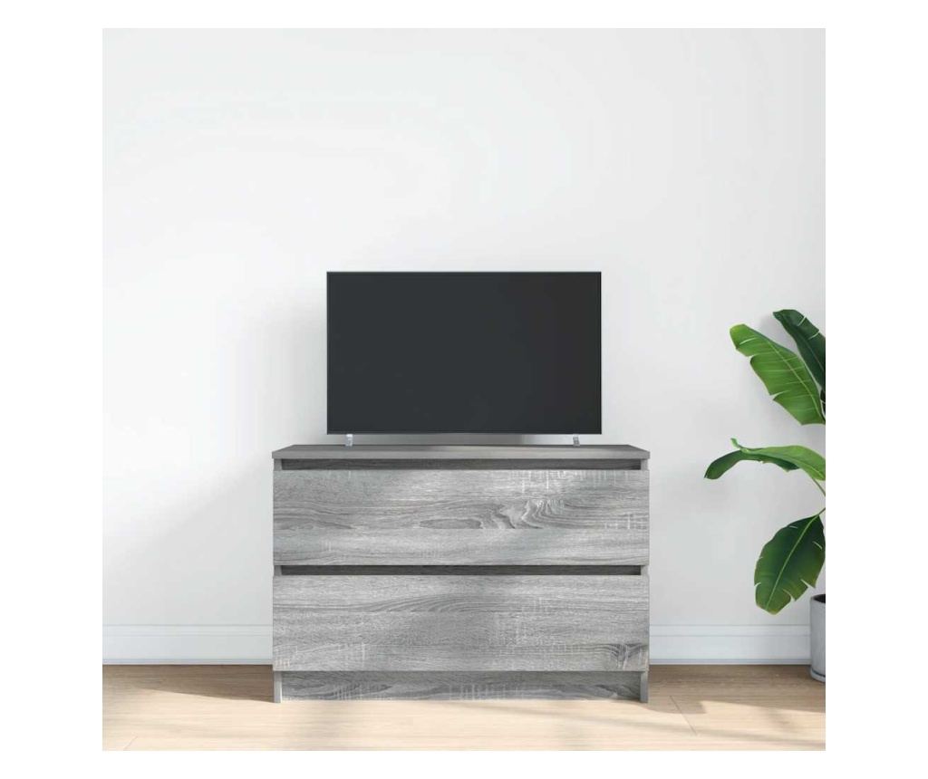 ТВ шкаф Grey Sonoma 80x35x54 cm Инженерна дървесина - 3