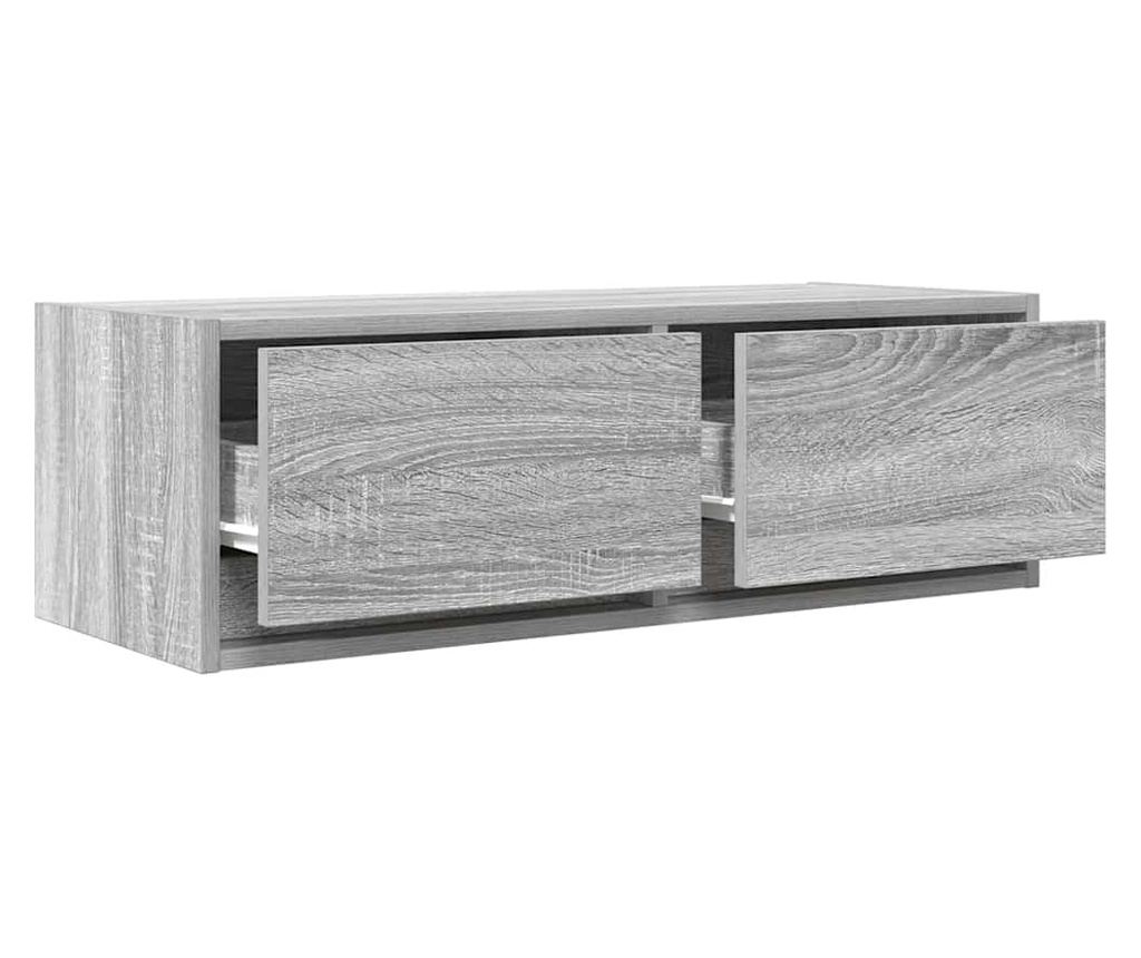 ТB шкаф, сив сонома, 80x31x25,5 см, инженерно дърво - 5