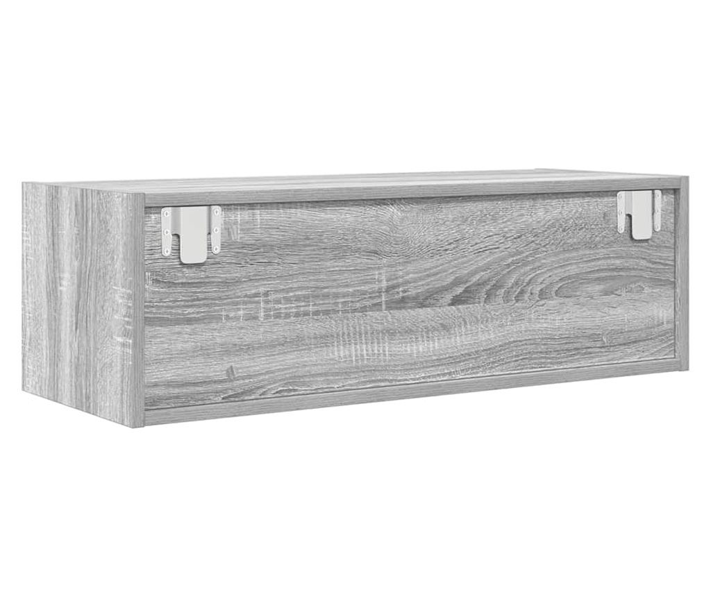 ТB шкаф, сив сонома, 80x31x25,5 см, инженерно дърво - 8