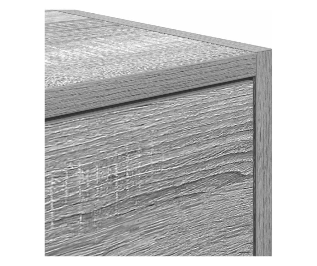ТB шкаф, сив сонома, 80x31x25,5 см, инженерно дърво - 10