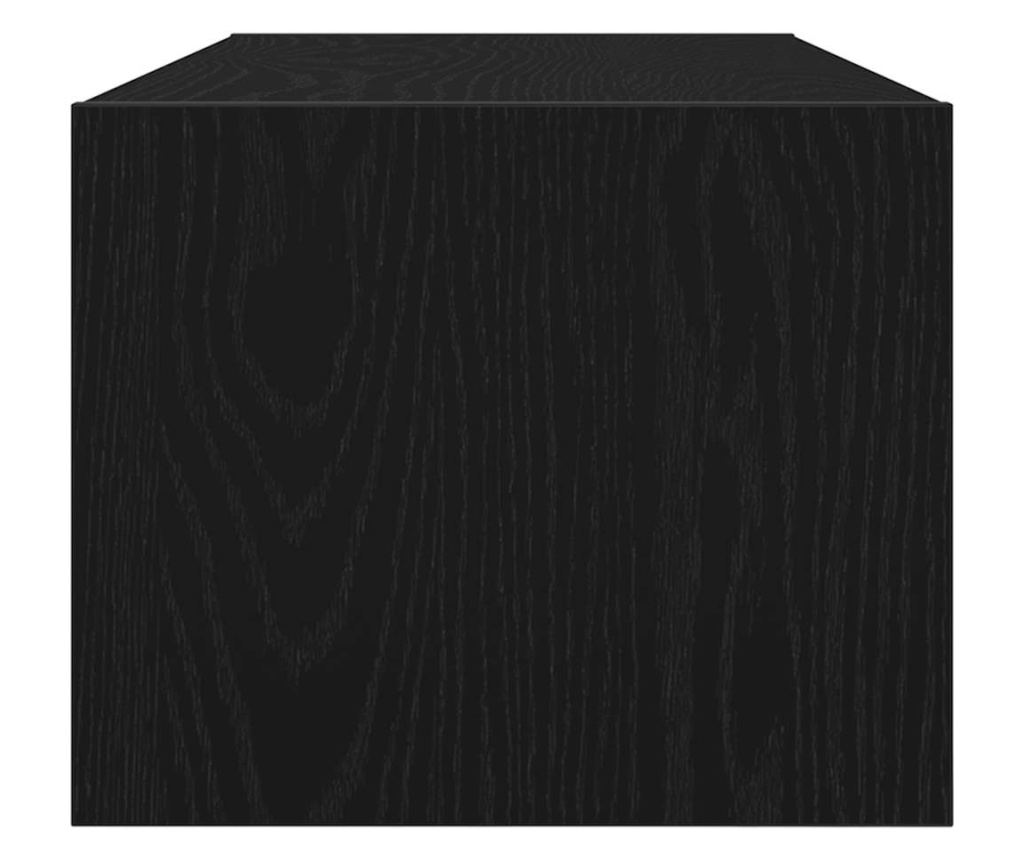 ТB шкафове, 2 бр, черен дъб, 80x31x25,5 см, инженерно дърво - 8