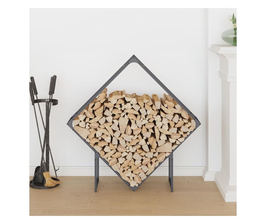 Стелаж за дърва за огрев Антрацит 100x25x100 cm - 3