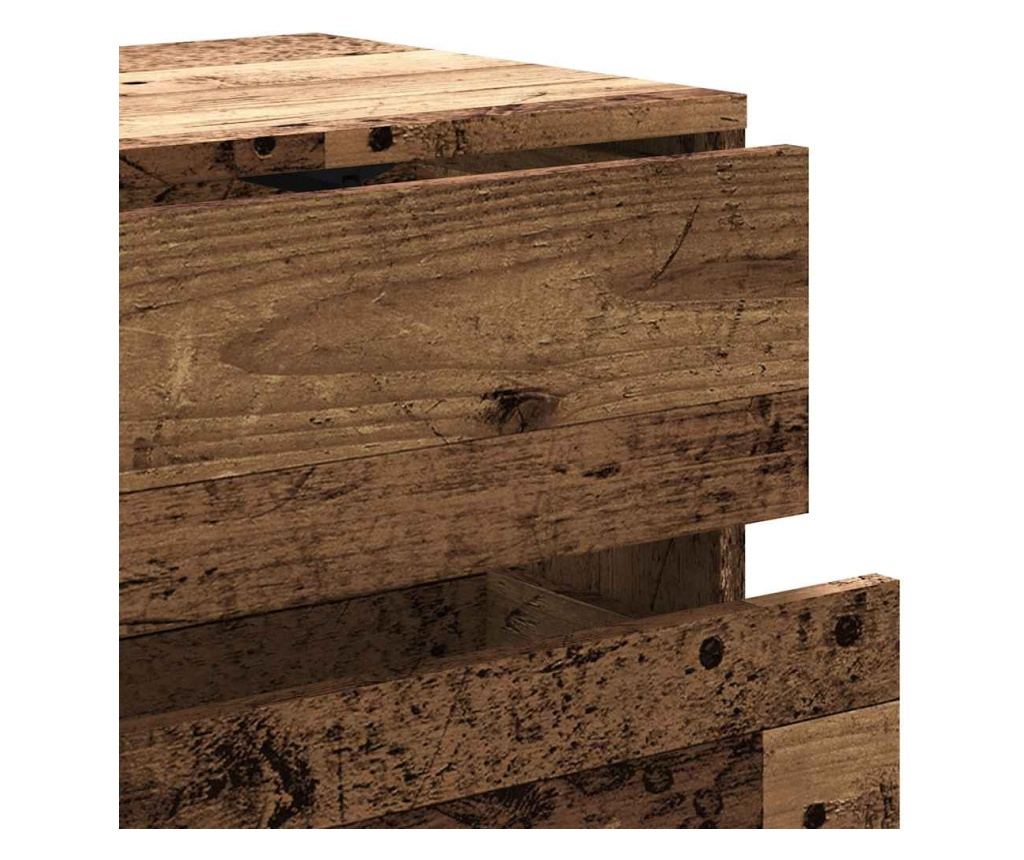 ТВ шкаф Старо дърво 80x34x35,5 cm Инженерна дървесина - 7
