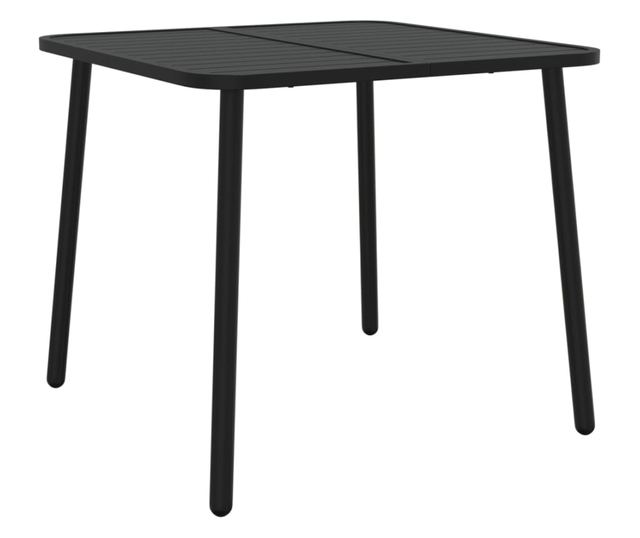 Комплект градински мебели, 3 части, антрацит, стомана