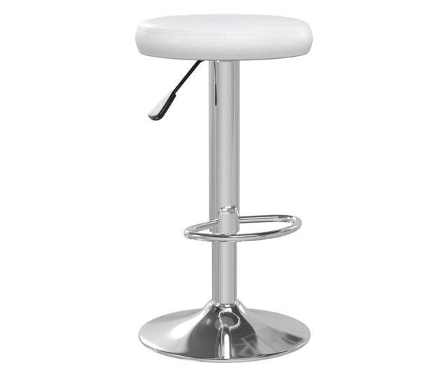 Barski stoli, 2 kosa, beli, umetno usnje