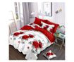 6 részes vastag finet ágynemű rugalmas lepedővel, XXL - Virágmintás, YoYo, 17